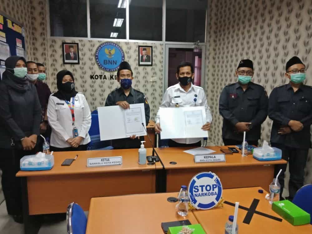 BNN Kota Kediri Teken Komitmen P4GN Secara Virtual Konsep Otomatis