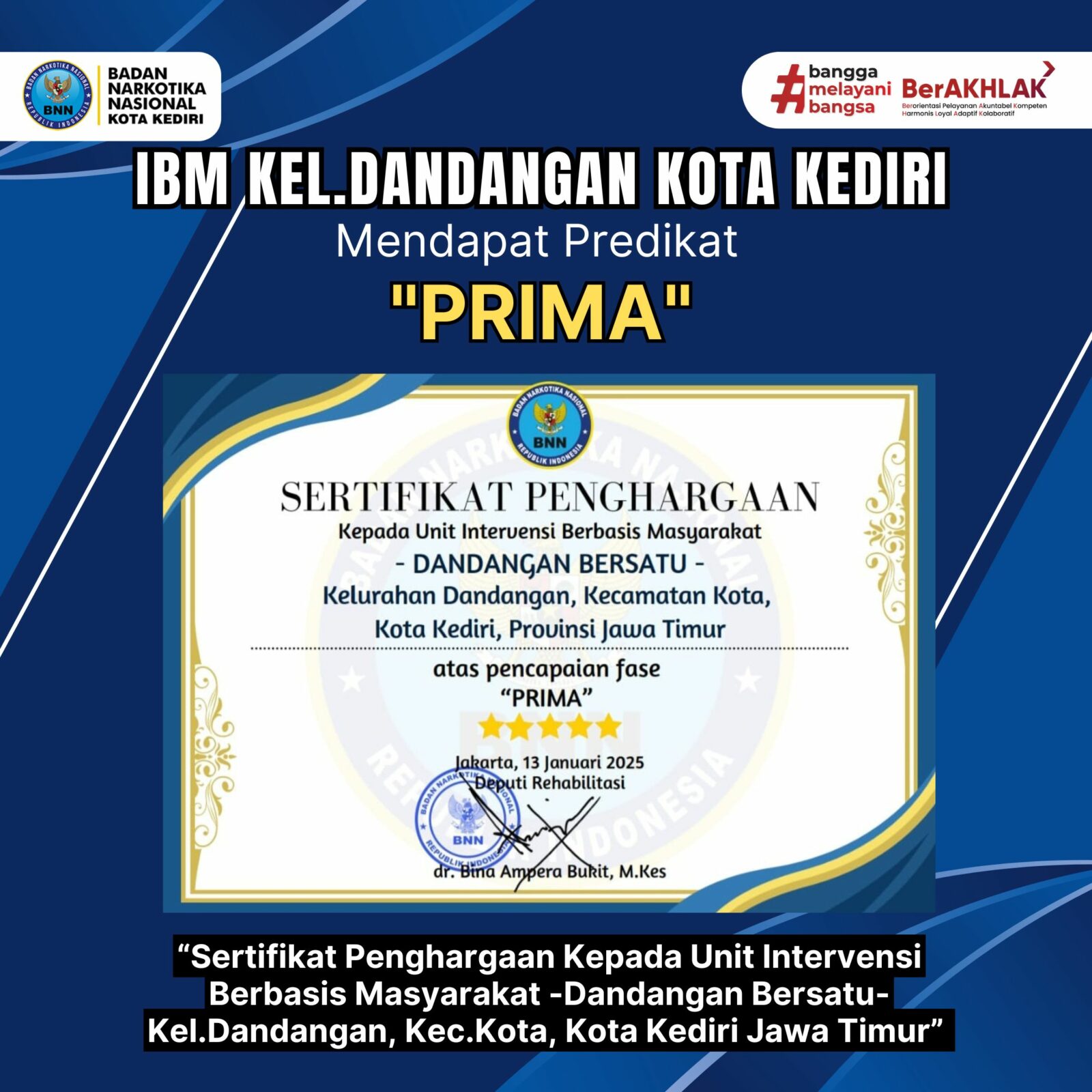 IBM Kelurahan Dandangan Kota Kediri Mendapat Predikat PRIMA IBM Kelurahan Dandangan Kota Kediri Mendapat Predikat PRIMA