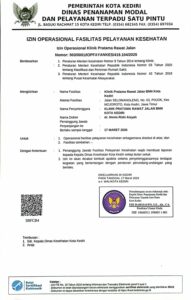 Izin Operasional Klinik Pratama Rawat Jalan BNN Kota Kediri Izin Operasional Klinik Pratama Rawat Jalan BNN Kota Kediri